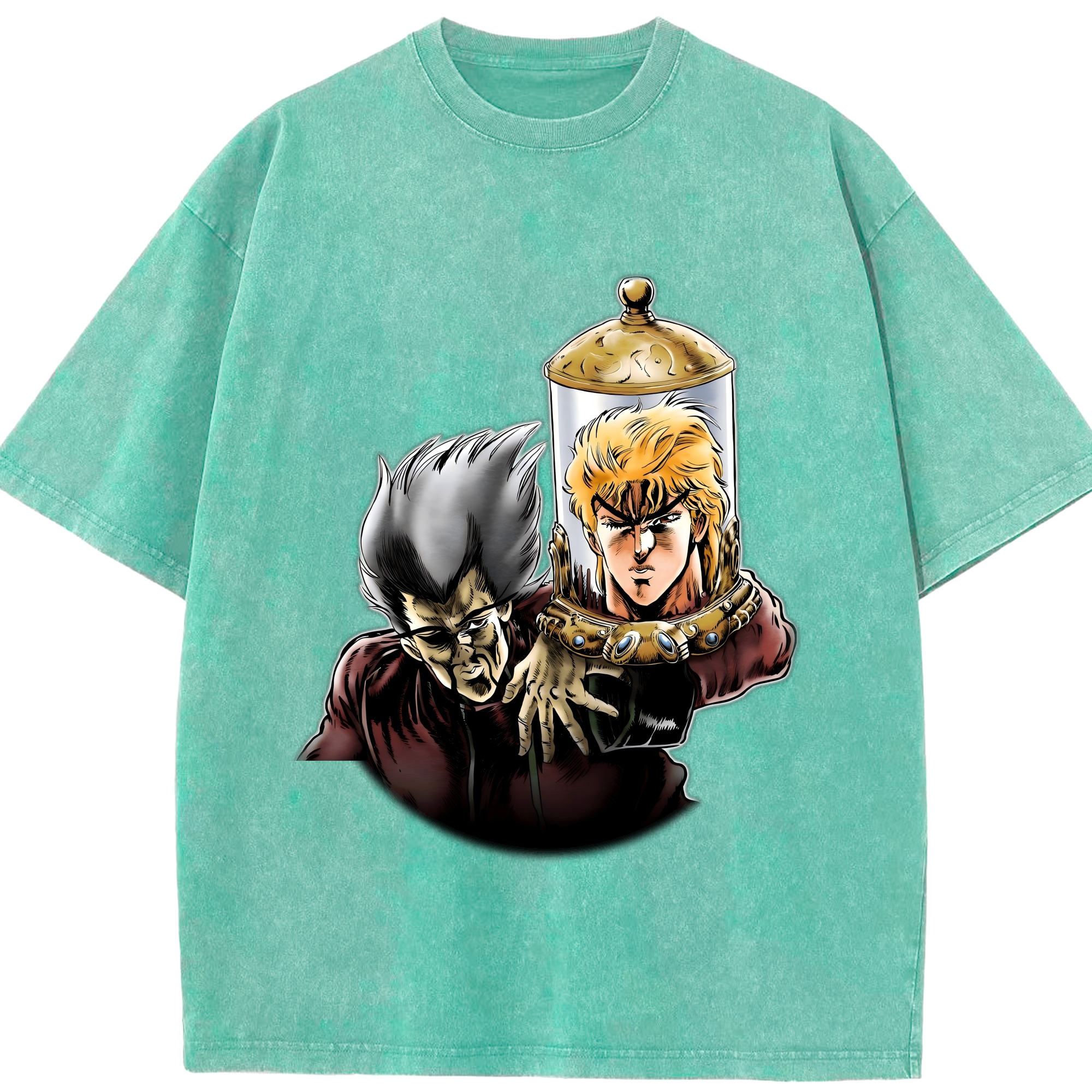 （画像用） ジョジョの奇妙な冒険 ディオ?ブランドー JoJo's Bizarre Adventure Dio Brando 綿100% ヴィンテージ風 半袖Tシャツ（フロントプリント）